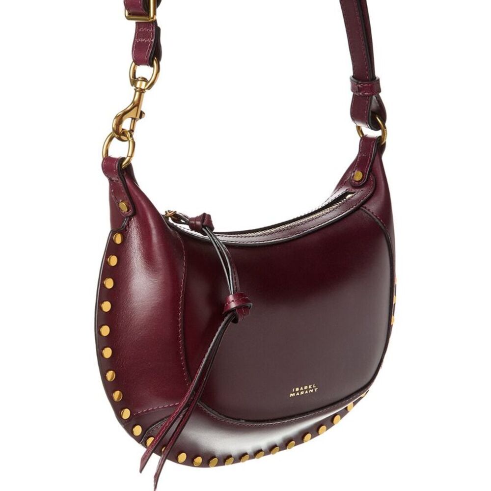 Isabel Marant Oskan Moon Leather Shoulder Bag, Red - Picture 3 of 4
